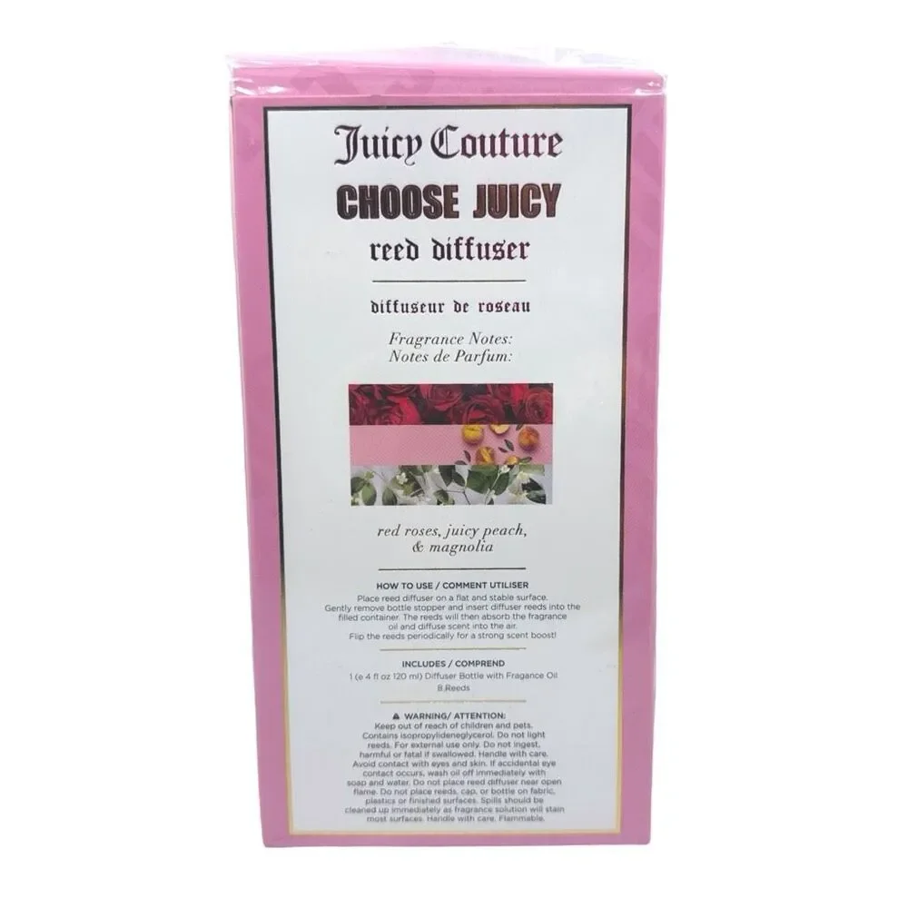Juicy Couture Choose Juicy Reed Diffuser - Red Roses, Juicy Peach, Magnolia